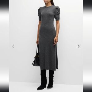 FRAMECashmere Ruched-Sleeve Dress